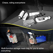 将图片加载到图库查看器，Car Back Rear Mesh Trunk Seat Elastic String Net Magic Sticker Universal Storage Bag
