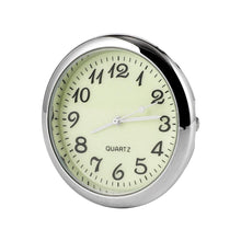 Load image into Gallery viewer, Car Clock Watch Indoor Automobiles Stick-In  Luminous Quartz Analog Watch Universal Pocket Mini Stick-On Clock for Car Boat Bike Home Watch Decoration Accessories
