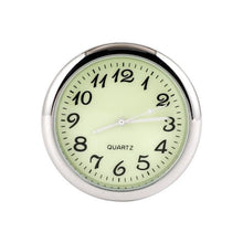 Load image into Gallery viewer, Car Clock Watch Indoor Automobiles Stick-In  Luminous Quartz Analog Watch Universal Pocket Mini Stick-On Clock for Car Boat Bike Home Watch Decoration Accessories
