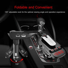 将图片加载到图库查看器，Car FM Transmitter with Wireless Earpiece 2 USB Charge Ports
