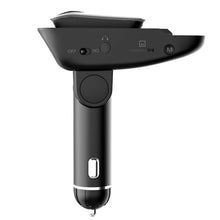 将图片加载到图库查看器，Car FM Transmitter with Wireless Earpiece 2 USB Charge Ports
