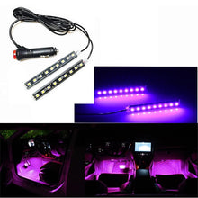 Load image into Gallery viewer, Car Interior LED Foot Sole Interior Car Lights Decoration Light Strip Car Interior Atmosphere Light Under Lighting Dashboard Waterproof Decoration Lighting Kit Bluetooth Smart LED Light Strips for Cars
