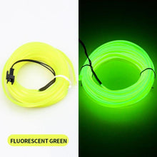 Load image into Gallery viewer, Car LED Neon Cold Light Auto Interior Atmosphere Neon Glowing Strobing Electroluminescent Wire Lights Neon Light USB 5V with Fuse Protection for Automotive Car Interior Decoration Light Refit Decoration Strips Shine Usb Cigar Lighter Driver
