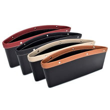 Load image into Gallery viewer, Car Organizer Storage Car Seat Slit Gap Pocket Multifunctional Driver Seat Catcher Cup Holder Car Accessories PU Leather Car Seat Gap Organizer Universal Fit Storage Pockets Adjust Set Car Seat Crevice Storage Box Helps Reduce Distracted Driving
