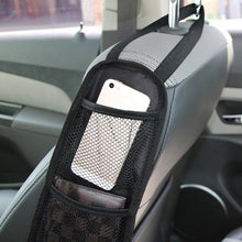 将图片加载到图库查看器，Car Seat Organizer Auto Seat Side Storage Hanging Bag Multi-Pocket Drink Holder Mesh Pocket Car Styling Organizer Phone Holder Multi-Pocket Drink Holder, Mesh Pocket Car Seat Phone Holder Car Seat Net Organizer, Seat Side Organizer Automobile
