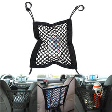 Load image into Gallery viewer, Car Storage Net Bag Organizer Holder Mesh Seat Back Hanging Trunk Luggage Hooks String Kit Off Road  Car Mesh Organizer, Seat Back Net Bag, Barrier of Backseat Pet Kids Cargo Tissue Purse Holder Car Driver Storage Netting Pouch Truck Auto Accessories
