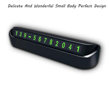 将图片加载到图库查看器，Car Temporary Parking Card Phone Number Card Plate Telephone Number Car Park Stop Automobile Temporary Phone Number for Car Dashboard Telephone Number Car Park Stop Luminous Parking Plate for Automobile Interior Accessories Car-styling 13x2.5cm
