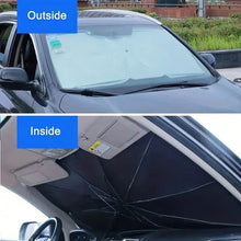 Load image into Gallery viewer, Car Windshield Sun Shade UV Rays and Heat Sun Visor Protector Foldable Reflector Umbrella
