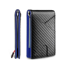 Load image into Gallery viewer, Carbon Fiber Rfid Men Wallets Bi-fold Vallet Billfold
