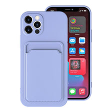 将图片加载到图库查看器，Card Pocket Protective Slim Wallet Case For iPhone 14 13 12 11 Pro Max Modern Bright Color iPhone Cover Lightweight Card Slot Design Simple Color Business Protective Case
