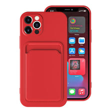 将图片加载到图库查看器，Card Pocket Protective Slim Wallet Case For iPhone 14 13 12 11 Pro Max Modern Bright Color iPhone Cover Lightweight Card Slot Design Simple Color Business Protective Case
