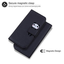 Load image into Gallery viewer, Cartoon Animal Cute Leather Wallet Flip Case Creative Magnetic Protective Cover Lovely Animal Flip Leather Phone Case For iPhone 13 12 11 Pro X XS XR Max Card Holder Funny Phone Cover
