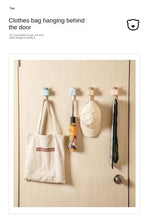 将图片加载到图库查看器，Cartoon Cat Hook Self Adhesive Dormitory Bedroom Door Hangers Hooks Key Umbrella Towel Cap Coat Rack Wall Animal Decoration Rack Non-Marking Hook Nail-Free Animal Hook Entrance Key Strong Sticking Hook
