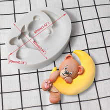 Load image into Gallery viewer, Cartoon Cute Moon 3D Bear Silicone Mold Baby Birthday Party Cupcake Decoration Tool Dessert Pastry Fudge Chocolate Candy Baking Silicone Fondant Molds For Teddy Bear
