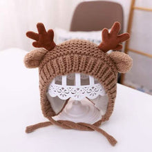 Load image into Gallery viewer, Cartoon Elk Baby Hat Winter Christmas Knitted
