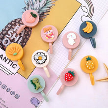 将图片加载到图库查看器，Cartoon Fruit Sticky Hook Multifunctional Punch-free Hook Kitchen Bathroom Wall Hanging Cute Paste Hook Traceless Adhesive Clasp Cute Adhesive Hooks Plastic Hooks for Hanging Cartoon Adhesive Wall Mount Hook for Home Bathroom
