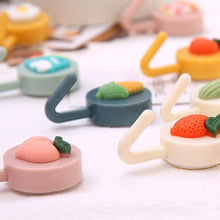 将图片加载到图库查看器，Cartoon Fruit Sticky Hook Multifunctional Punch-free Hook Kitchen Bathroom Wall Hanging Cute Paste Hook Traceless Adhesive Clasp Cute Adhesive Hooks Plastic Hooks for Hanging Cartoon Adhesive Wall Mount Hook for Home Bathroom
