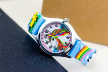 将图片加载到图库查看器，Cartoon Unicorn Childrens Watch 3D Rainbow Pony Girl Wristwatch Quartz Kids Watches Student Silicone Children Toddler Wrist Watch Birthday Gift For Girls Cute Child Watches
