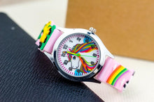 将图片加载到图库查看器，Cartoon Unicorn Childrens Watch 3D Rainbow Pony Girl Wristwatch Quartz Kids Watches Student Silicone Children Toddler Wrist Watch Birthday Gift For Girls Cute Child Watches
