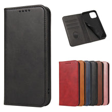将图片加载到图库查看器，Case for iPhone 12 Pro Max mini Case on for iPhone 11 7 8 Plus X XR XS Luxury Leather Flip Cover PU Leather iPhone Wallet Case Black Kickstand Card Holder Flip Phone Cover
