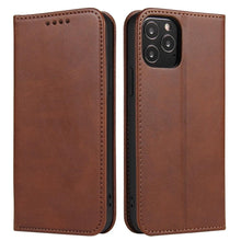 将图片加载到图库查看器，Case for iPhone 12 Pro Max mini Case on for iPhone 11 7 8 Plus X XR XS Luxury Leather Flip Cover PU Leather iPhone Wallet Case Black Kickstand Card Holder Flip Phone Cover
