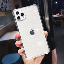 Load image into Gallery viewer, Case For iPhone 13 Pro Max Glitter Shockproof Transparent Phone Case For iPhone 12 11 Pro Max XR XS Max X 7 8 Plus Soft Clear Cover Shiny Case Scratch Resistant Soft Thin Shockproof Case
