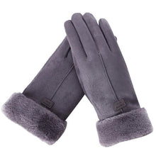 Load image into Gallery viewer, Cashmere Warm Suede Leather Plush Touch Screen Gloves
