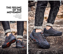 Load image into Gallery viewer, Casual Mens Outdoor Shoes Flat Durable Shoes Autumn Winter Classic Leather Sport Footwear Low Cut Boots Leather Walking Lightweight Breathable Modern Shoes For Walking
