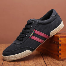 Load image into Gallery viewer, Casual Round Toe High Quality Mens Canvas Flat Solid Summe Lace Up Breathable Flat Casual Sneakers Sports Flats Men Casual Walking Sneakers Comfortable Soft Design
