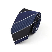 Load image into Gallery viewer, Casual Skinny Men Ties Fashion Polyester Comfortable Striped Necktie Business Design Formal Slim Office Necktie For Men
