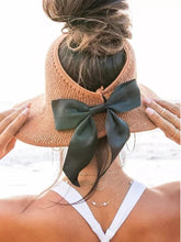 Load image into Gallery viewer, Casual Summer Hats For Women Foldable Hollow Out Hat Modern Women's Simple Vintage Comfortable Sun Hats Cute Women Wide Beach Hats Girl Outside Travel Hats
