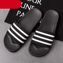 将图片加载到图库查看器，Casual Summer Modern Design Men Slippers Soft Black White Stripes Pattern Flip Flops Casual Summer Outdoor Slides For Women
