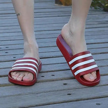 将图片加载到图库查看器，Casual Summer Modern Design Men Slippers Soft Black White Stripes Pattern Flip Flops Casual Summer Outdoor Slides For Women
