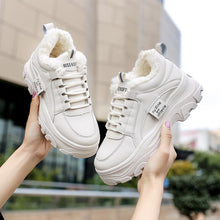 Load image into Gallery viewer, Casual Winter Women Thick Sneakers White Shoes Autumn Winter Fashion Platform Shoes Female Lace Up Rainbow Vulcanized Shoes Comfy Fashion Sneakers Breathable Athletic Casual Shoes

