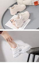 Load image into Gallery viewer, Casual Winter Women Thick Sneakers White Shoes Autumn Winter Fashion Platform Shoes Female Lace Up Rainbow Vulcanized Shoes Comfy Fashion Sneakers Breathable Athletic Casual Shoes
