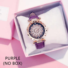将图片加载到图库查看器，Casual Women Romantic Starry Sky Wrist Watch Bracelet Leather Rhinestone Designer Simple Dress Women's Watches Women Starry Sky PU Leather Strap Quartz Wristwatches For Woman Girls Teenagers
