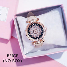 将图片加载到图库查看器，Casual Women Romantic Starry Sky Wrist Watch Bracelet Leather Rhinestone Designer Simple Dress Women's Watches Women Starry Sky PU Leather Strap Quartz Wristwatches For Woman Girls Teenagers
