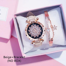 将图片加载到图库查看器，Casual Women Romantic Starry Sky Wrist Watch Bracelet Leather Rhinestone Designer Simple Dress Women's Watches Women Starry Sky PU Leather Strap Quartz Wristwatches For Woman Girls Teenagers
