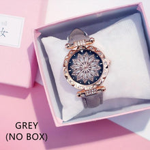 将图片加载到图库查看器，Casual Women Romantic Starry Sky Wrist Watch Bracelet Leather Rhinestone Designer Simple Dress Women's Watches Women Starry Sky PU Leather Strap Quartz Wristwatches For Woman Girls Teenagers
