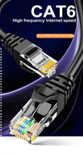 Load image into Gallery viewer, Cat6 Round Ethernet Cable RJ45 Cat6 Lan Cable Internet Modem Laptop Router Network Ethernet Cable Plated RJ45 Connectors Ethernet LAN Cable For Laptop Game Console
