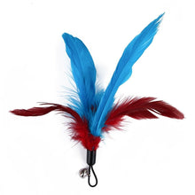 Load image into Gallery viewer, Cat Feather Toy Set Cat Feather Teaser Wand Toy for Kitten Cat Having Fun Exercise Playing Without the Stick Interactive Cat Feather Toys  Retractable Cat Wand Toy and Feathers Teaser Refills Cat Toys for Indoor

