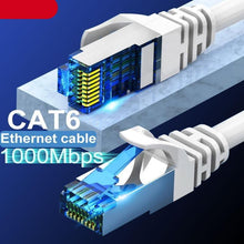 Load image into Gallery viewer, Cat6 Round Ethernet Cable RJ45 Cat6 Lan Cable Internet Modem Laptop Router Network Ethernet Cable Plated RJ45 Connectors Ethernet LAN Cable For Laptop Game Console
