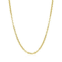 将图片加载到图库查看器，14k Yellow Gold Diamond Cut Cable Link Chain 1.8mm
