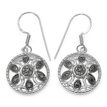Load image into Gallery viewer, 0.18 Carat Genuine Blue Diamond .925 Sterling Silver Earrings
