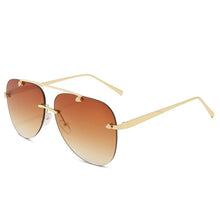 Load image into Gallery viewer, Metal Rimless Sunglasses for Men and Woman  Mirror Fashion  Trendy Pilot  Sun Glasses UV Protector Gradient Eyewear
