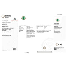 Load image into Gallery viewer, IGI Certified 6.96 Carat Genuine Zambian Emerald and White Diamond 14K Yellow Gold Ring
