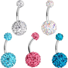 将图片加载到图库查看器，Multi Color Gem Candy Cluster Belly Ring Set of 5
