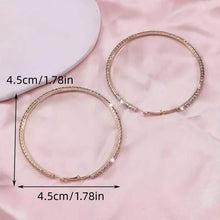 Load image into Gallery viewer, Women's Rhinestone Hoop Earrings – Large Stainless Steel Bling Hoops
