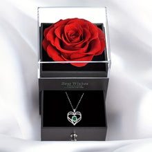 将图片加载到图库查看器，Permanent Rose Gift Box, Love Rose Multi Pendant Necklace, Women's Simple and Exquisite Jewelry, Gift for Mother, Lover, Best Friend, New Year's Gift, Mother's Day Gift, Birthday Gift, Party, Thanksgiving Gift, Allergen resis

