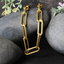 将图片加载到图库查看器，14k Yellow Gold Rounded Paperclip Chain Necklace

